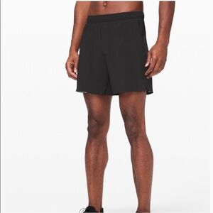 Lululemon Mens Black Surge Shorts with liner, size small